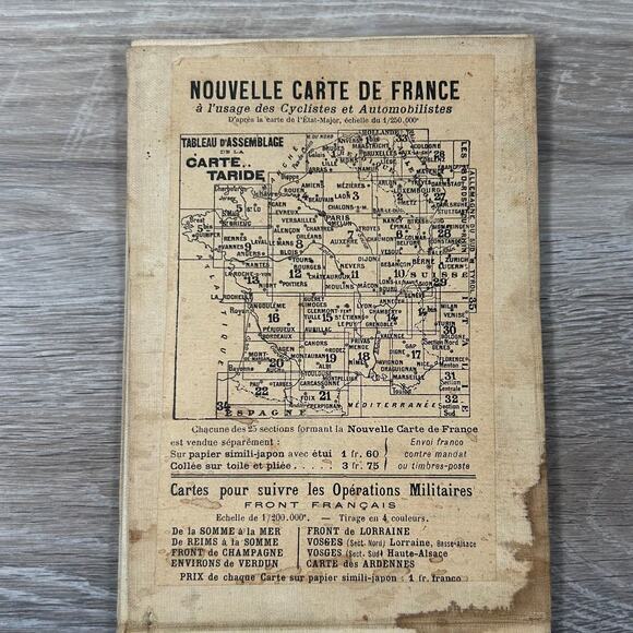 Antique 1920s French Road Map – Pyrenees Section Ouest by A. Taride - Picture 4 of 5